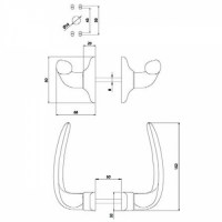 doppia maniglia OLIMPIA disegno tecnico